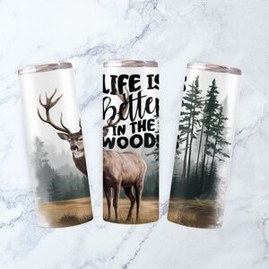 20oz Life is Better In The Woods Stainless Steel Tumbler - Mens, Womens, Unisex